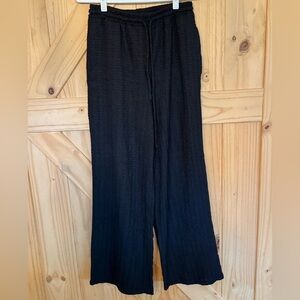 Good Luck Gem Elegant Black Wide-Leg Pants
